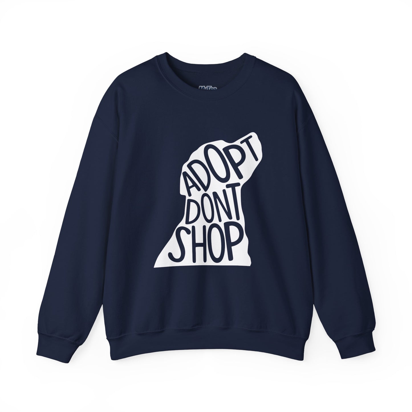 Adopt Don't Shop Unisex Sweatshirt | Eco-Friendly Crewneck
