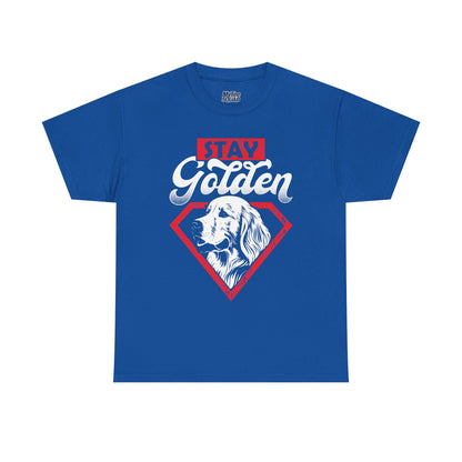Stay Golden Unisex Cotton T-Shirt | Best Gift For Dog Lover
