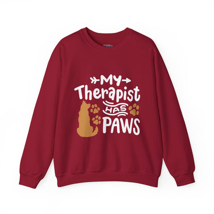 My Therapist Has Paws Unisex Sweatshirt | Cat & Dog Gifts, Animal Lover Apparel