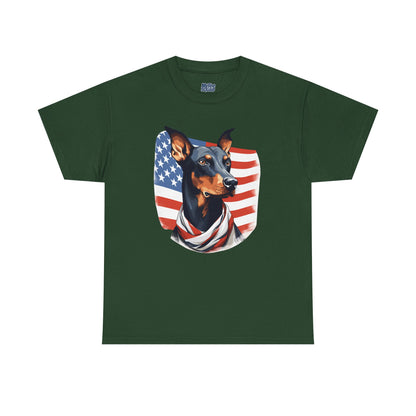 Patriotic Doberman Pinscher Unisex T-Shirt
