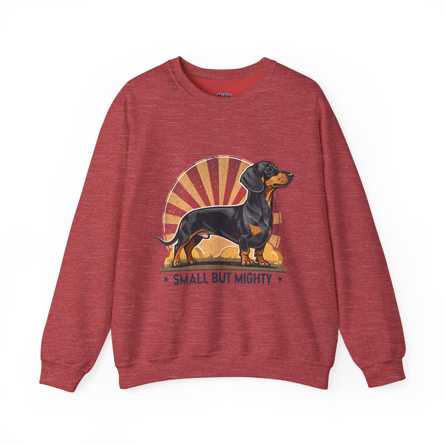 Dachshund Small But Mighty Sweatshirt – Fierce Pup Energy Pullover
