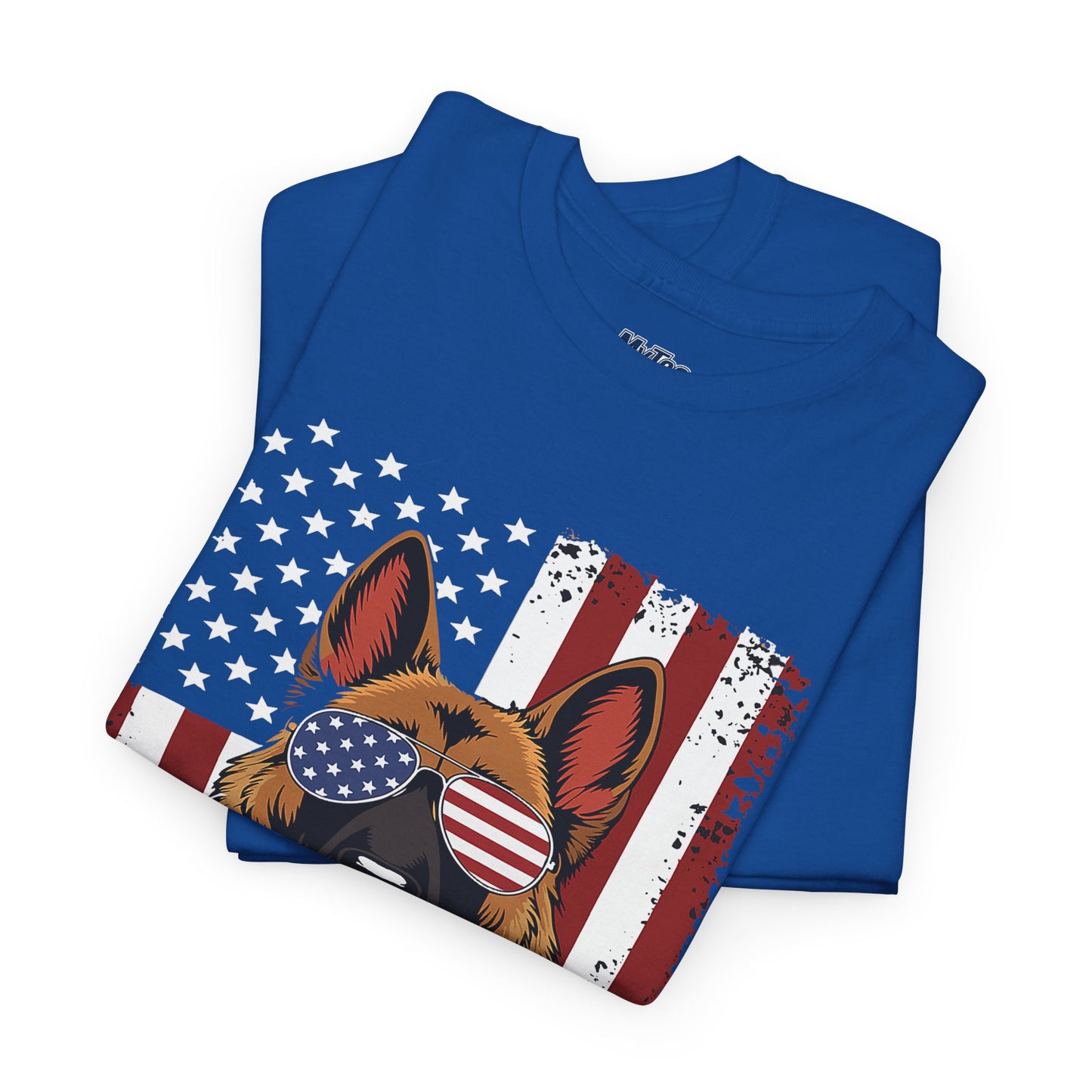 Patriotic German Shepherd Cotton T-Shirt | Tee
