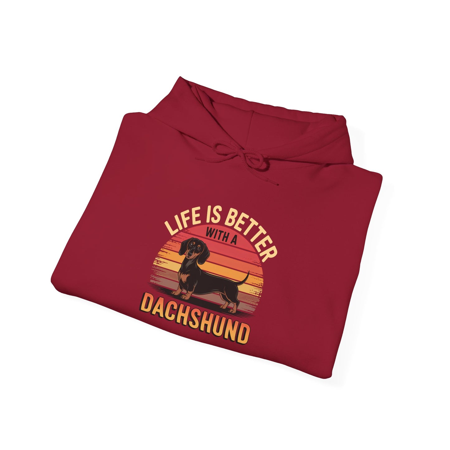 Life Is Better With A Dachshund Unisex Hoodie – Dog Lover Retro Pullover