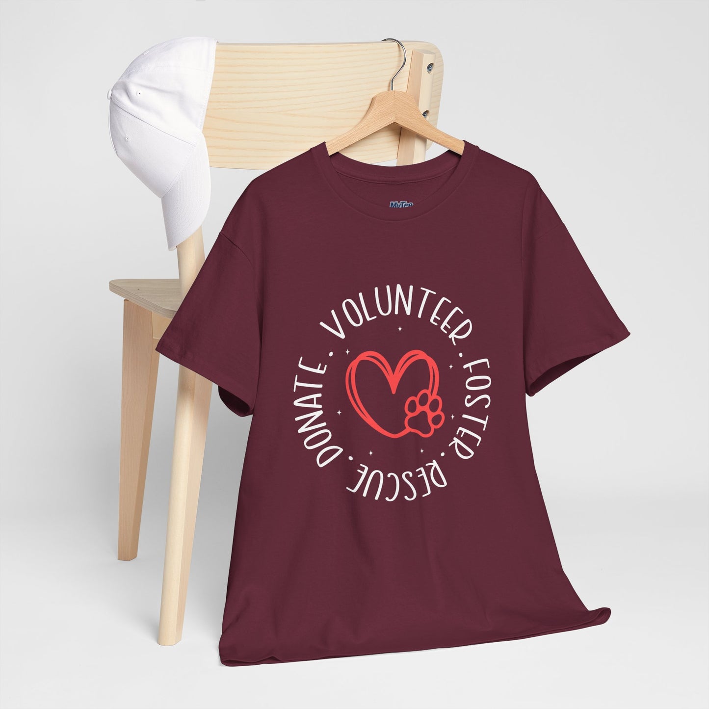 Pet Lover's Heart Volunteer Rescue Foster Donate Unisex T-Shirt