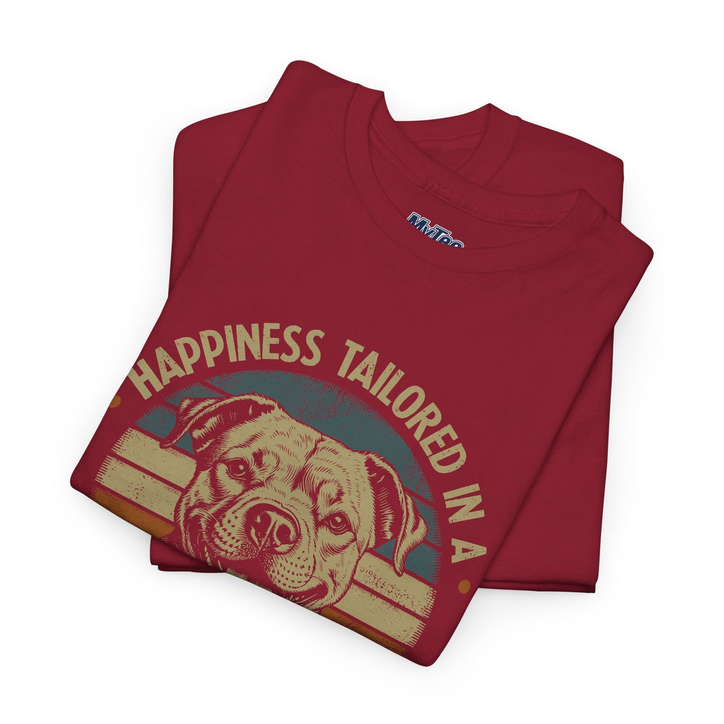 Happiness Tailored In A Pitbull Smile Unisex Tee | Animal Rescue Support Tee