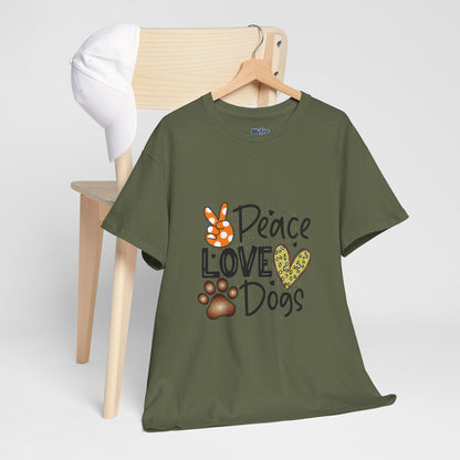 Peace Love Dogs Cotton T-Shirt