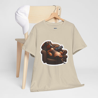 Dachshund Chill Mode Tee – Remote In Paw, Stress-Free Style