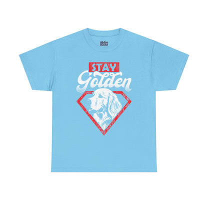 Stay Golden Unisex Cotton T-Shirt | Best Gift For Dog Lover