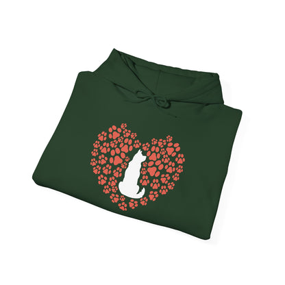 Heart Of A Cat – Minimalist Pet Lover Hoodie