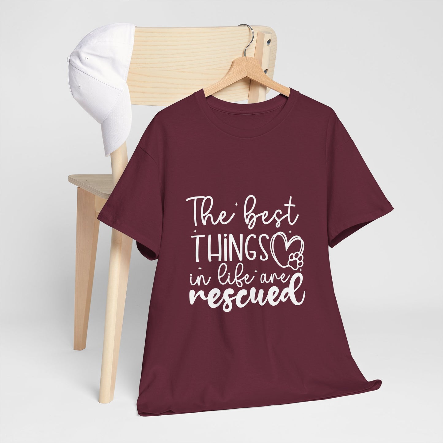 The Best Things In Life Are Rescue Unisex T-Shirt – Cozy Dog Love Vibes