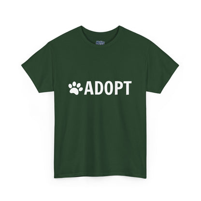 Adopt Unisex Heavy Cotton Tee | Perfect for Animal Lovers, Pet Adoption Events
