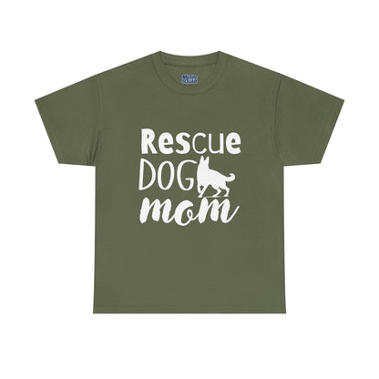 Rescue Dog Mom Cotton T-Shirt
