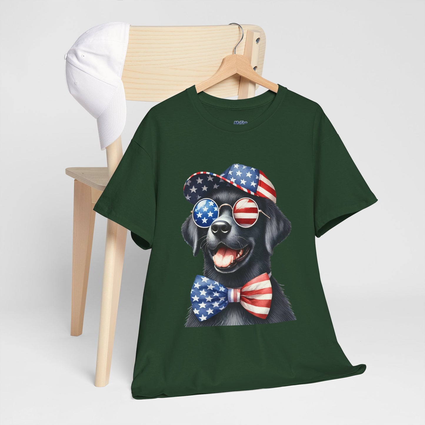 Patriotic Labrador Retriever With Sunglasses And Bow Unisex T-Shirts