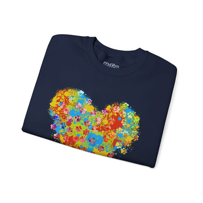 Colorful Heart Graphic Cozy Sweatshirt | Comfortable Winter Apparel