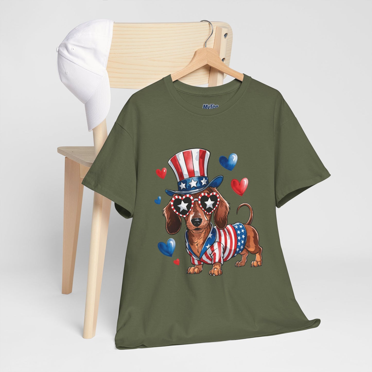 Patriotic Dachshund Unisex T-Shirt | Dog Lover Gift, July 4th Celebration