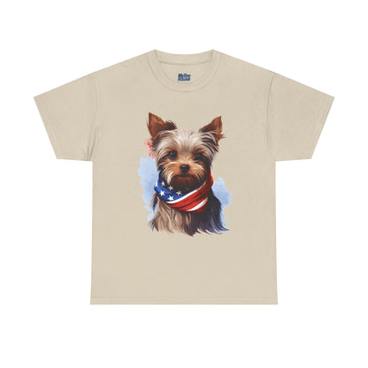Patriotic Yorkshire Terrier Unisex T-Shirt