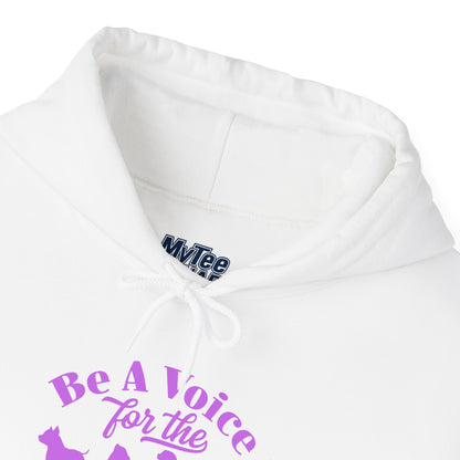 Be A Voice  For The Voiceless Unisex Hoodie – Animal Rescue Awareness