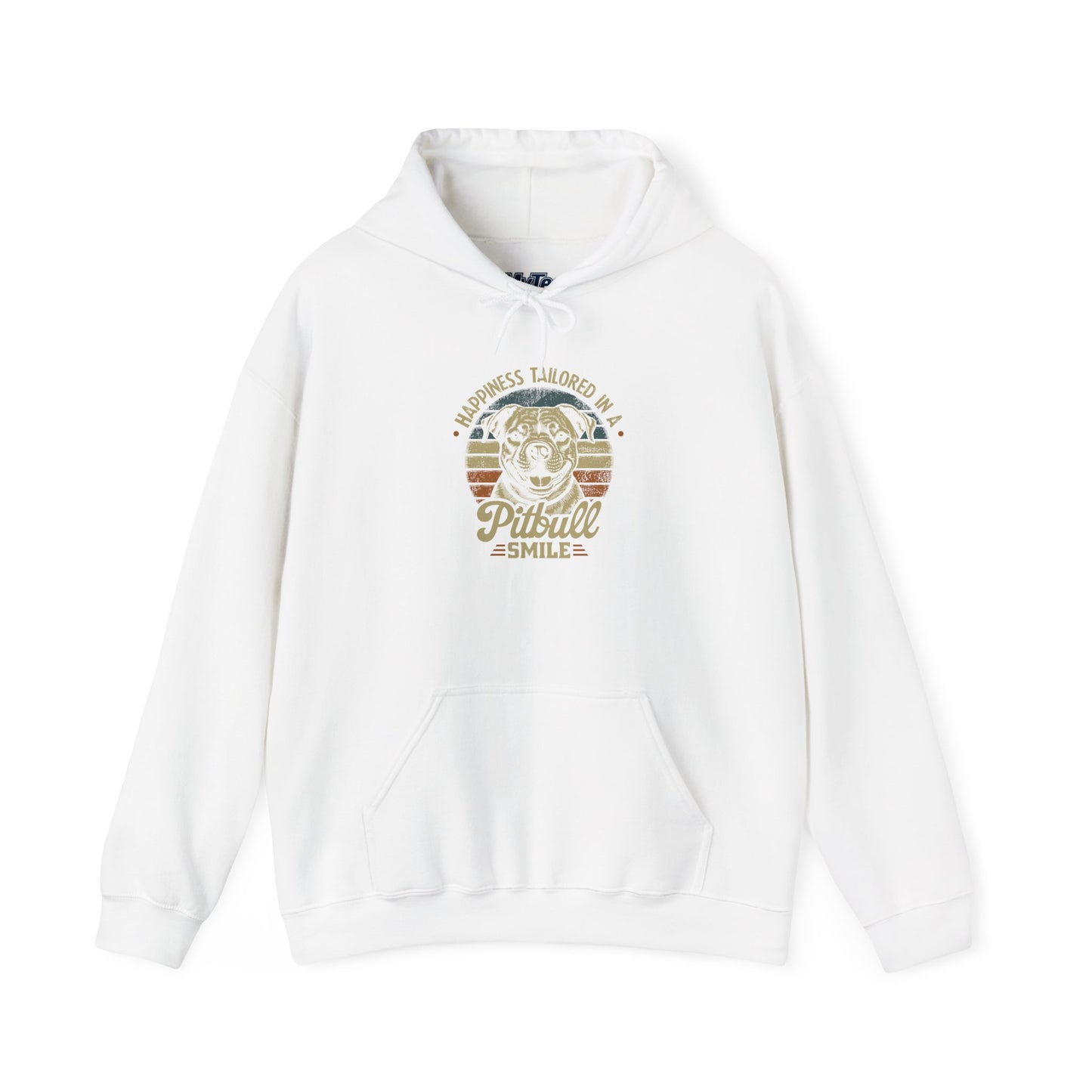 Happiness Tailored In A Pitbull Smile Unisex Heavy Blend Hoodie