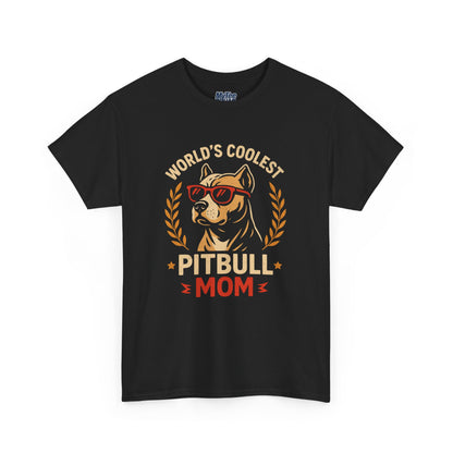 World's Coolest Pitbull Mom T-Shirt | Gift For Dog Mom