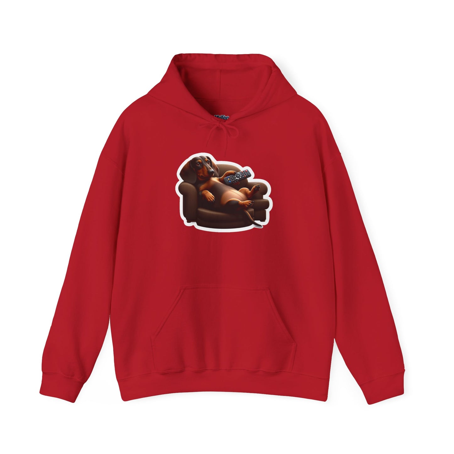 Dachshund TV Boss Unisex Hoodie– Funny Wiener Dog Relax Tee