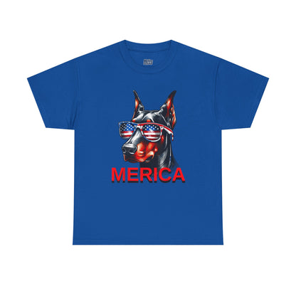 Patriotic Doberman With Sunglasses Unisex T-Shirt
