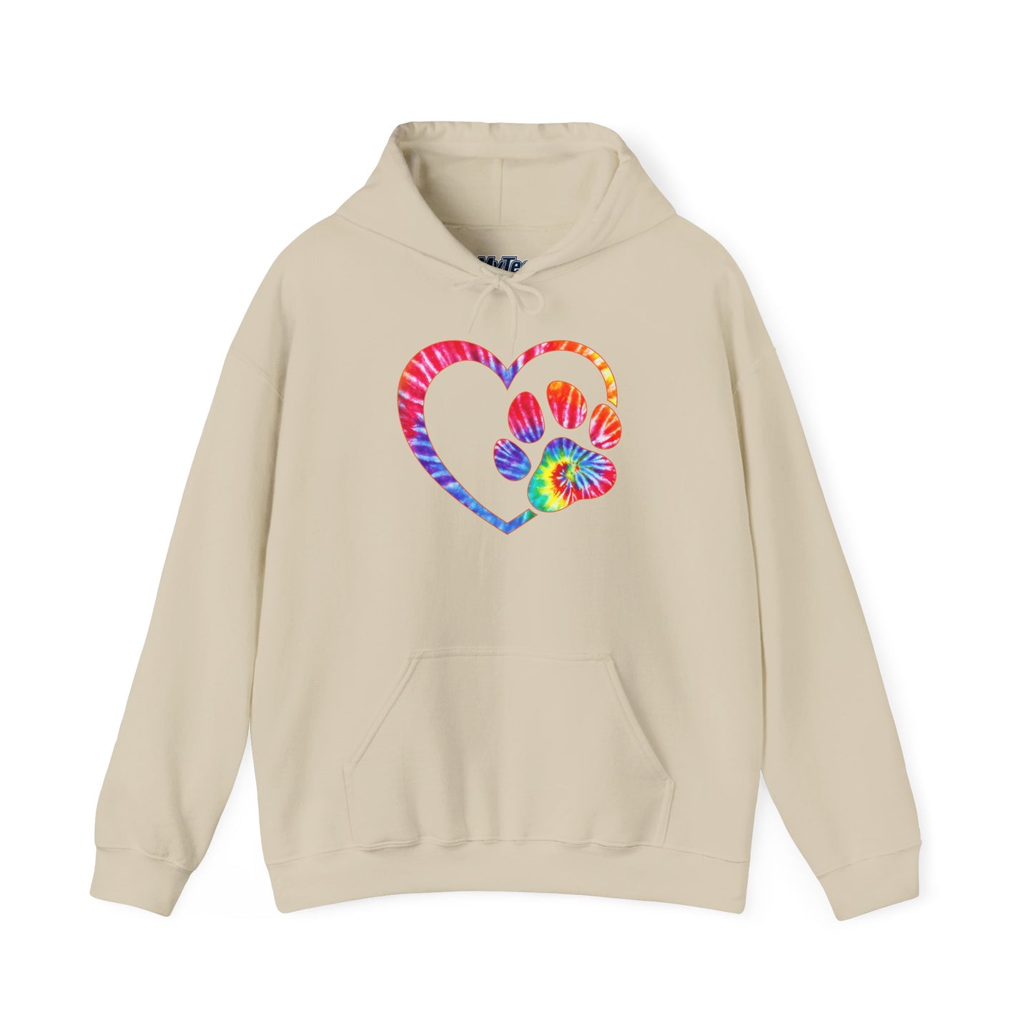 Paw Love Tie-Dye Hoodie – Wear Your Heart In Color