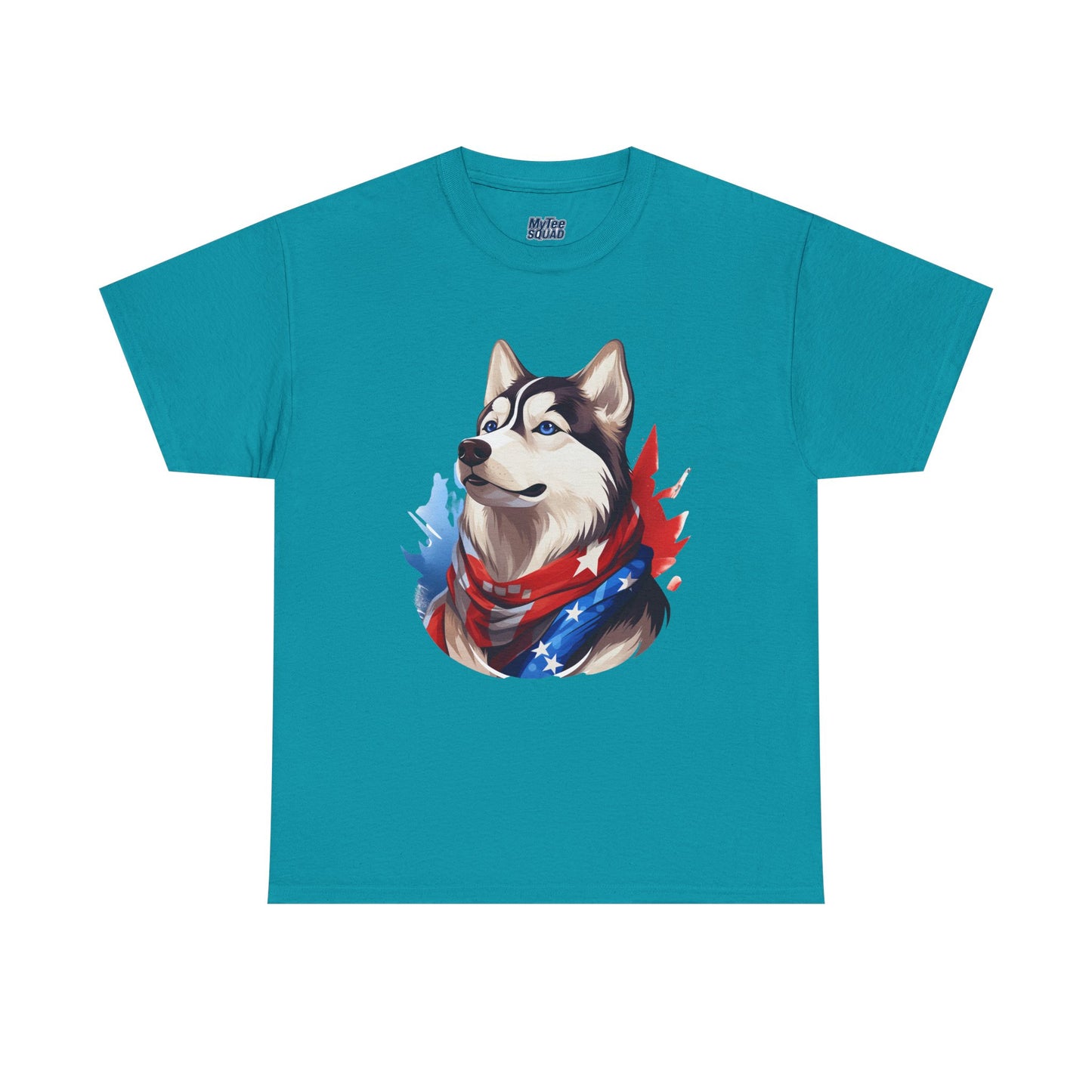 Patriotic Siberian Husky Unisex T-Shirt