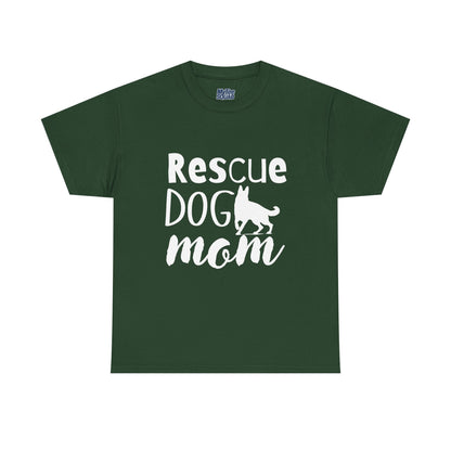 Rescue Dog Mom Cotton T-Shirt