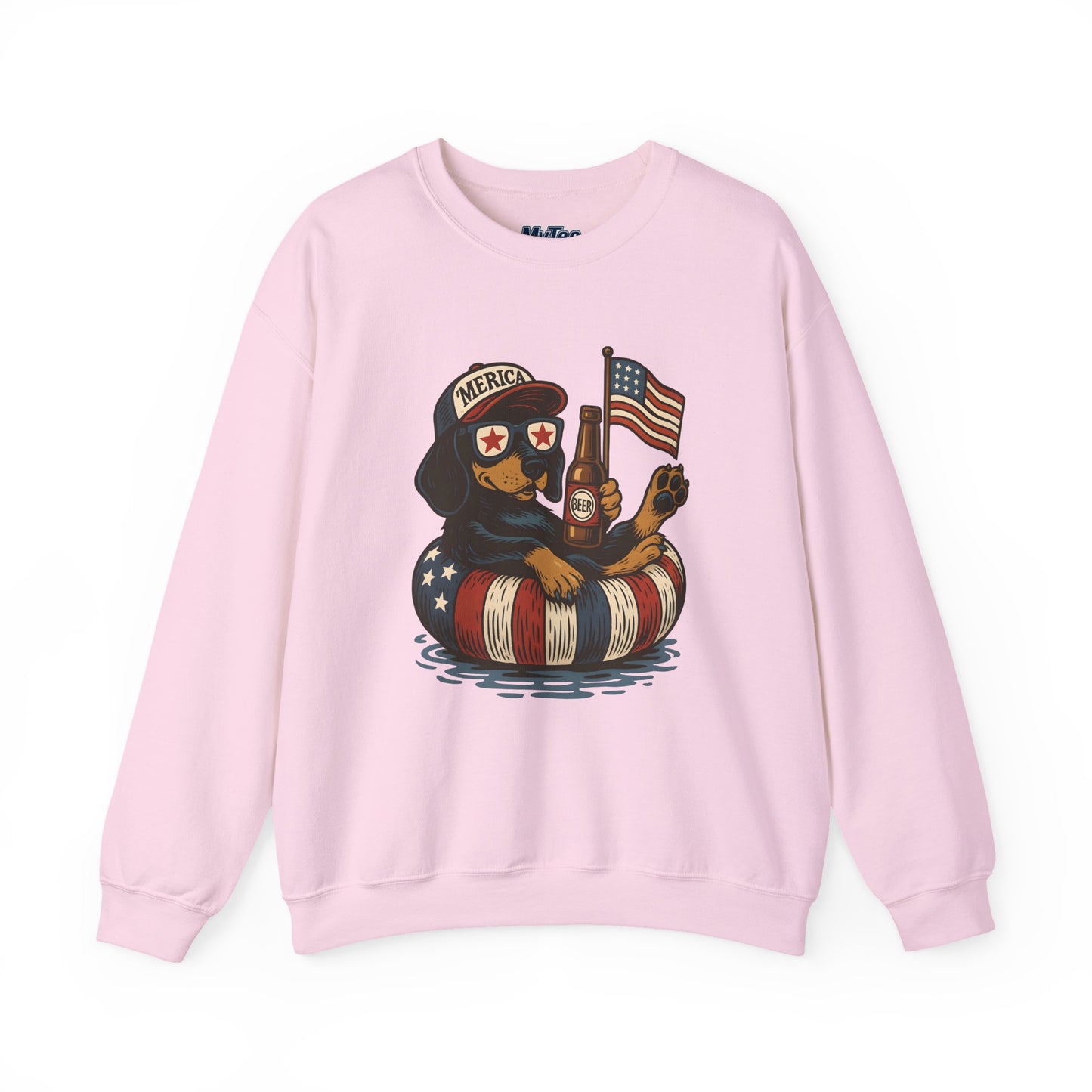 Patriotic Dachshund Dog Crewneck Unisex Sweatshirt - Perfect Gift for Dog Lovers, July 4th