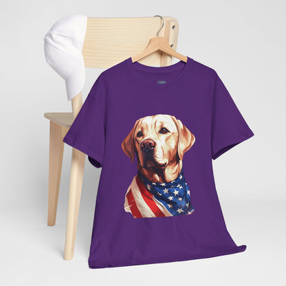 Patriotic Labrador In Stars & Stripes Unisex T Shirts