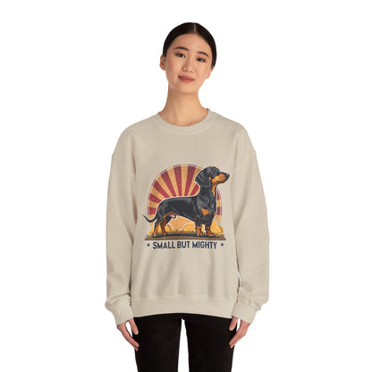 Dachshund Small But Mighty Sweatshirt – Fierce Pup Energy Pullover