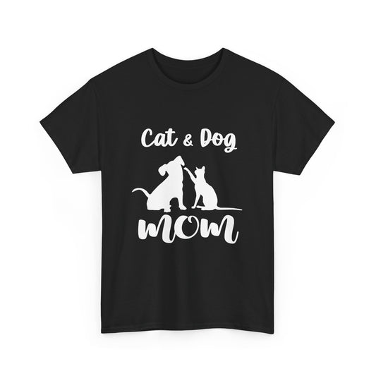 Cat & Dog Mom Cotton T-Shirt - Perfect for Pet Lovers