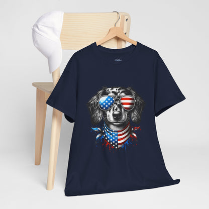 Patriotic Dachshund with Sunglasses Unisex T-Shirt
