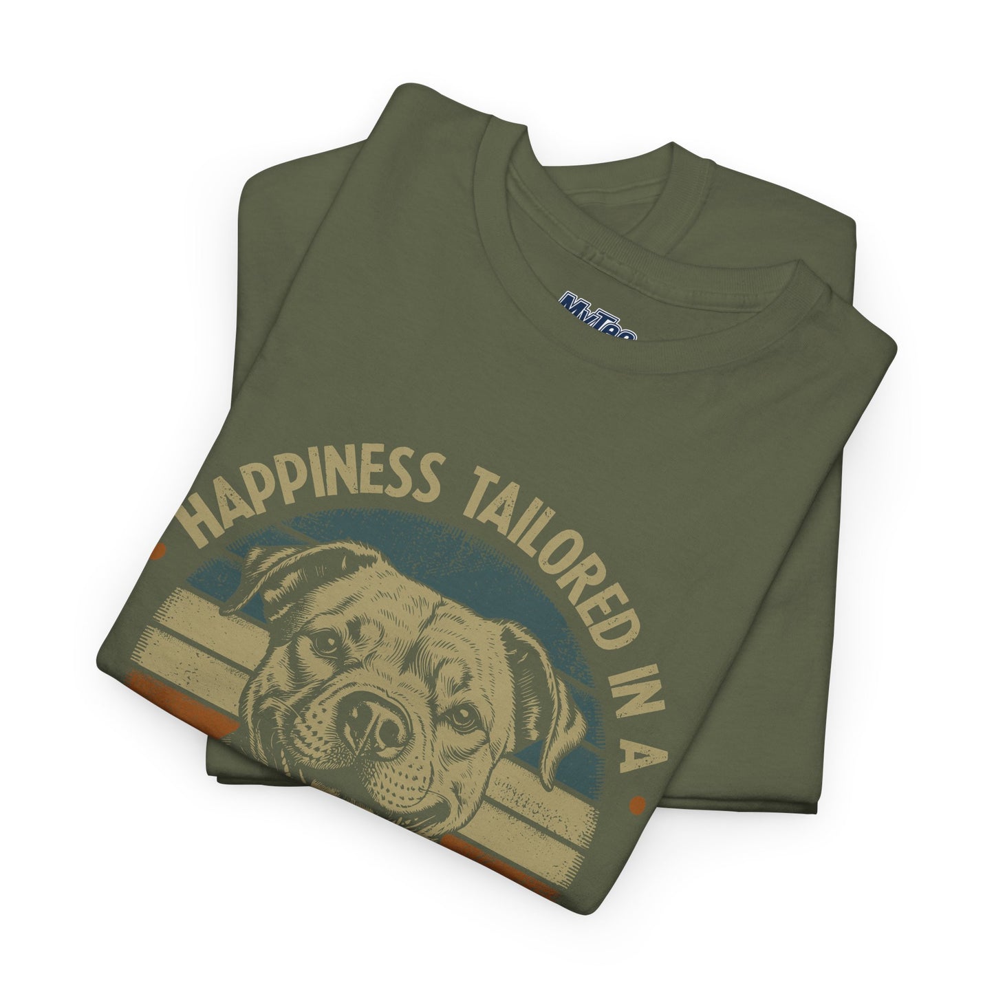 Happiness Tailored In A Pitbull Smile Unisex Tee | Animal Rescue Support Tee
