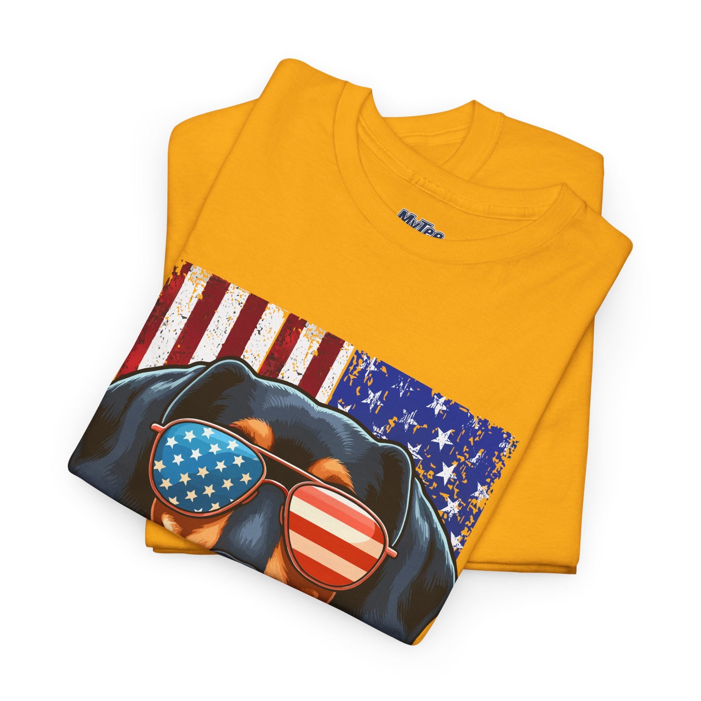 Patriotic Dachshund Dog Flag Shades Unisex T-Shirt