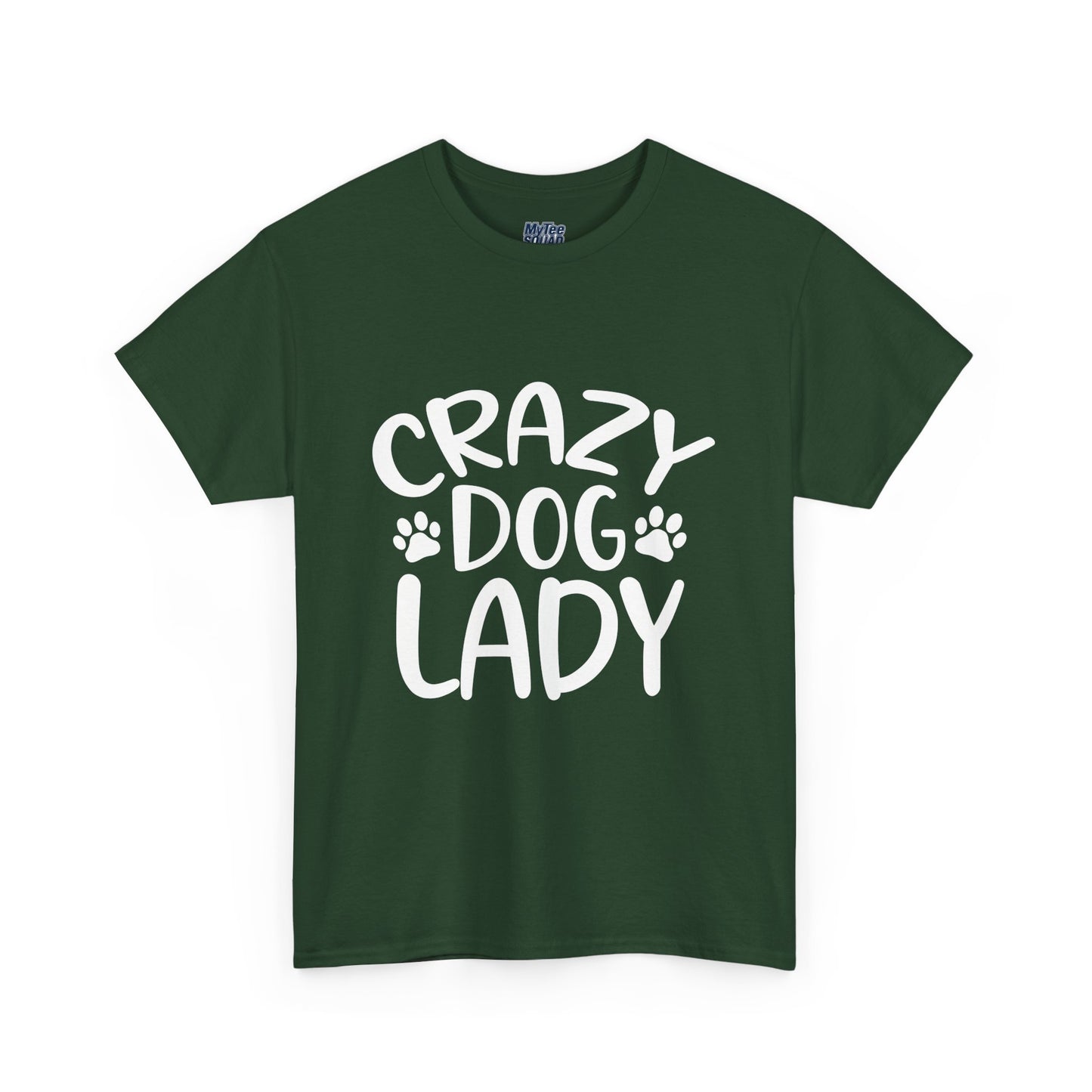 Crazy Dog Lady Heavy Cotton T-Shirt | Best Gift For Dog Mom