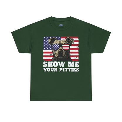 Show Me Your Pitties Patriotic Pitbull Unisex T-Shirt
