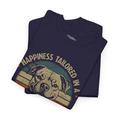 Happiness Tailored In A Pitbull Smile Unisex Tee | Animal Rescue Support Tee