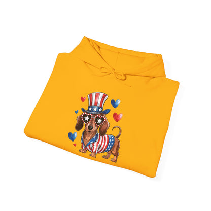 Patriotic Dachshund Unisex Hoodie - Perfect For 4th Of July