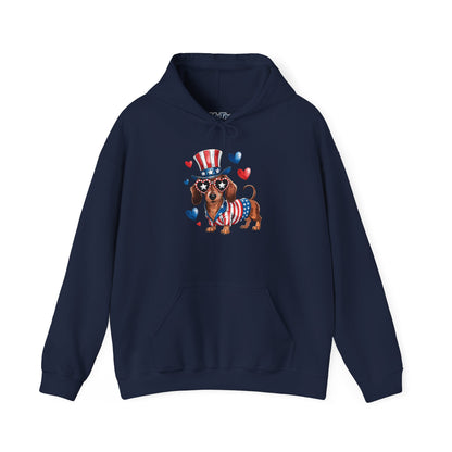 Patriotic Dachshund Unisex Hoodie - Perfect For 4th Of July