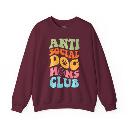 Anti-Social Dog Moms Club Sweatshirt | Relaxed Style For Fur Mama