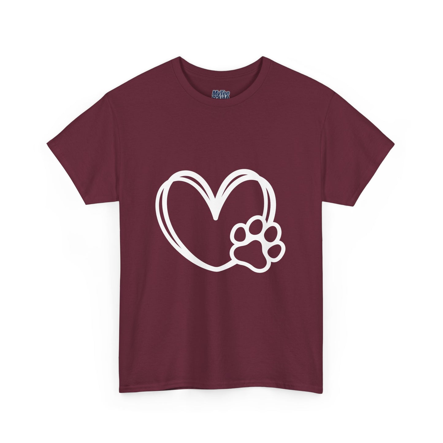 Simple Paw Heart Unisex T-Shirt – For Dog Lovers