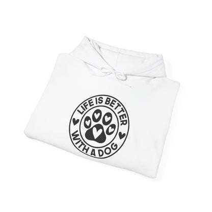 "Life Is Better With A Dog" Unisex Hoodie | Dog-Themed Apparel