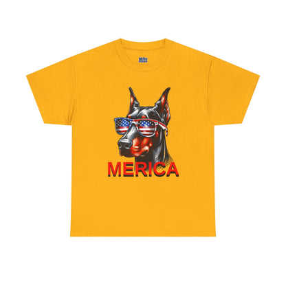 Patriotic Doberman With Sunglasses Unisex T-Shirt