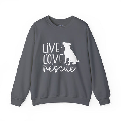 Live Love Rescue Crewneck Sweatshirt | Cozy Pet-Lover Gift