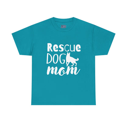 Rescue Dog Mom Cotton T-Shirt