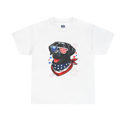 Patriotic American Labrador Retriever With Sunglasses Unisex T-Shirt