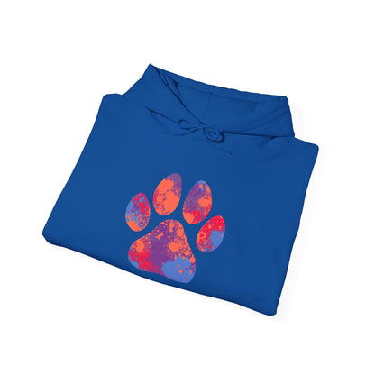 Colorful Paw Print Unisex Hoodie - Cozy Gift For Pet Lovers, Dog Mom/Dad Gift