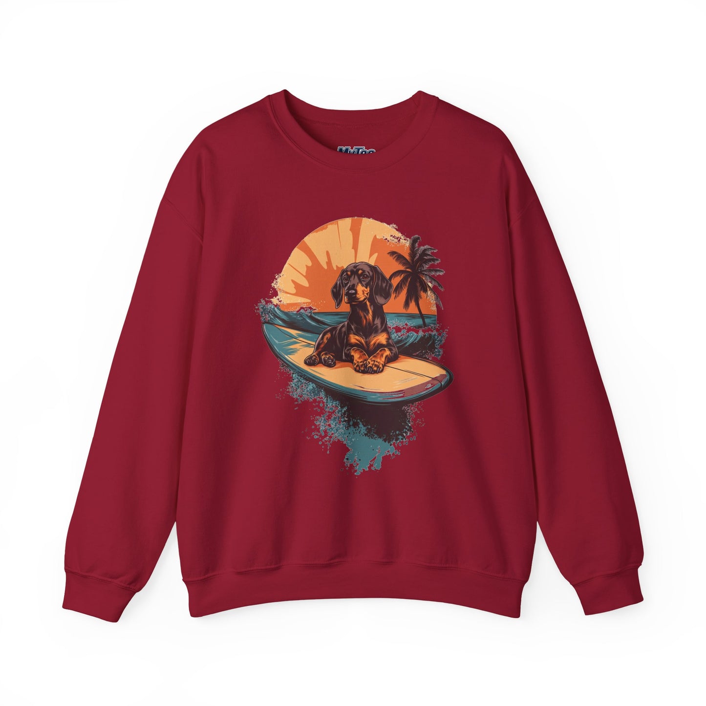 Dachshund Beach Bum Unisex Sweatshirt – Cozy Coastal Dog Graphic