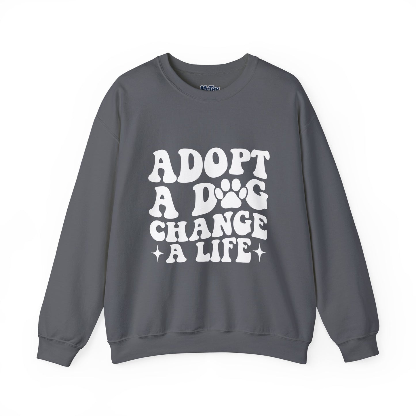Adopt A Dog Change A Life Crewneck Sweatshirt